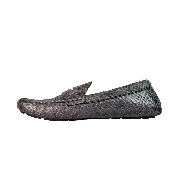 NEW LOUIS VUITTON Exotic Python Snakeskin Loafer Drivers Mens Shoes LV 10 =US 11 main image 6